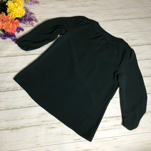 Michael Michael Kors Green Peasant Blouse Top - Picture 6 of 7